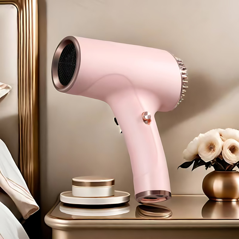 Бездротовий фен для волосся Portable Hair Dryer, 2600 mAh, 500 Вт, з гарячим і холодним обдувом та іонізацією фото - 9