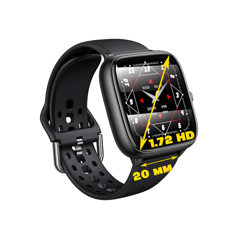 Смарт-годинник HOCO Y36, 1.72'' TFT 360&times;360, Bluetooth 5.3 (дзвінки з годинника), пульс, SpO2, сон, кроки, 200 мА&middot;год, iOS/Android фото - 7