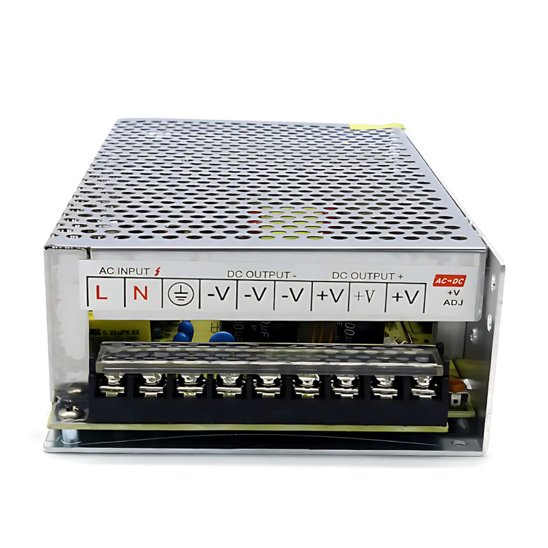 Адаптер питания 5V 30A METAL в перфорированном металлическом корпусе, защита от КЗ / перегрузки / перегрева фото - 5