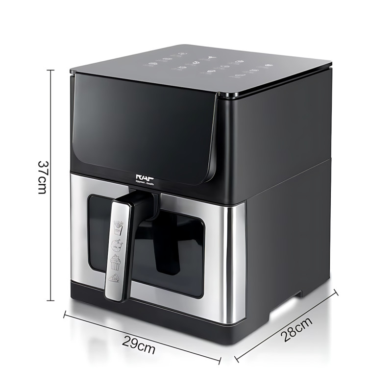 Аэрогриль Air Fryer RAF R.5290, 8 л, 1800 Вт, цифровое управление, LED-дисплей, 360° конвекция, гриль фото - 8