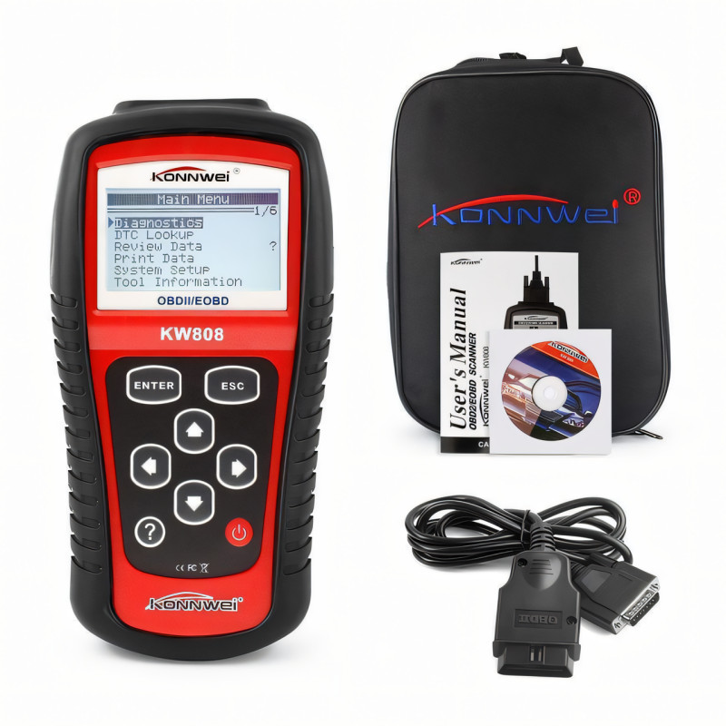 Автовихід OBDII/EOBD scanner KW 808, універсальний автомобільний сканер фото - 10