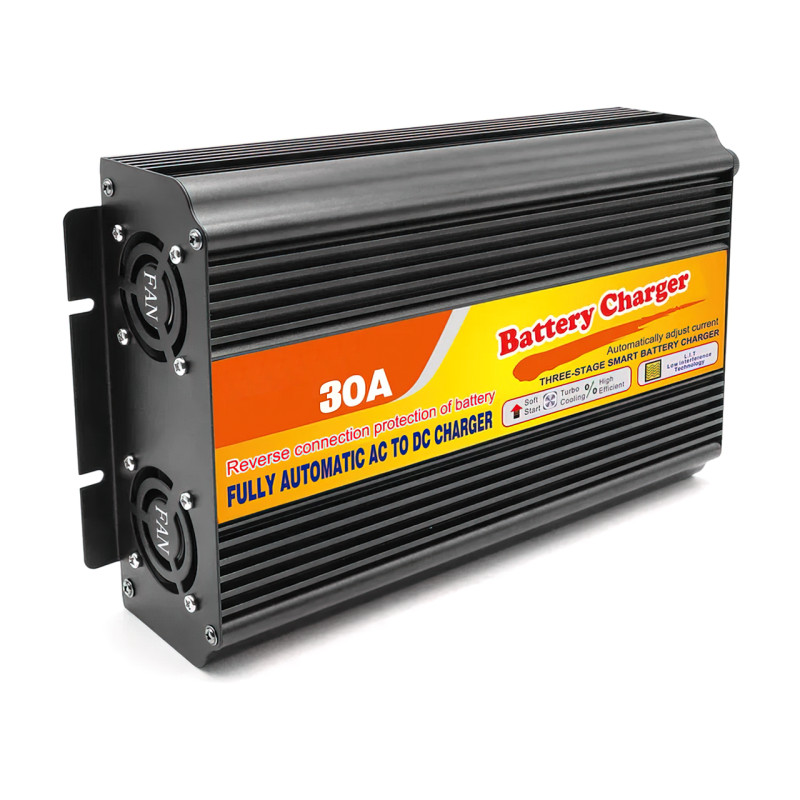 Зарядное устройство для автомобильного аккумулятора Wimpex WX-3050 с регулировкой силы тока, до 30 А, 220-12 В фото - 2