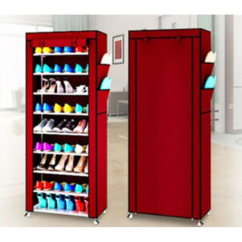 Складной шкаф для обуви на 30 пар Shoe Cabinet Shoe rack, 9 полок. фото - 2