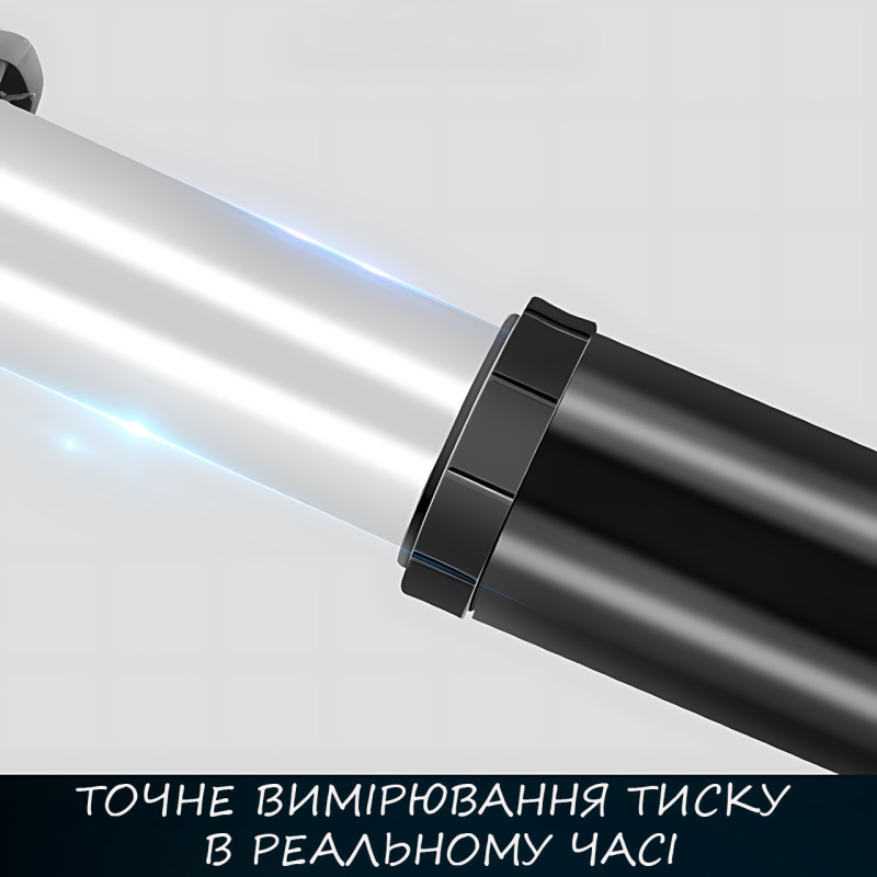 Насос ножной Air pump AND S98-2409-Y, двухцилиндровый мини-насос с универсальным нипелем и манометром фото - 2