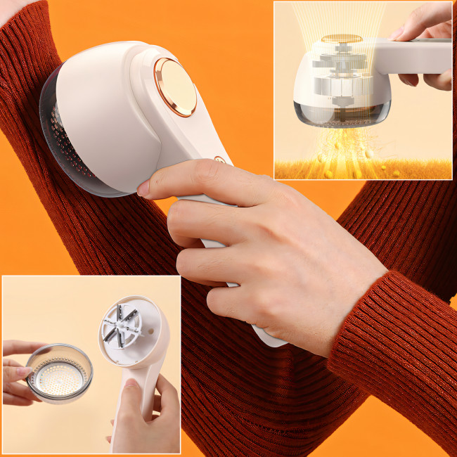 Машинка для видалення ковтунців, перезаряджуваний Hairball trimmer AND XL-888, Type-C, 19.5х7х7 см, кабель + щіточка