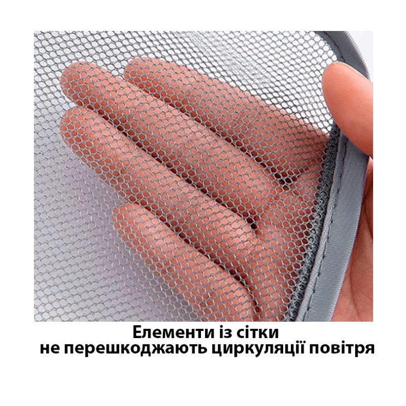 Набор 6 дорожных органайзеров Laundry Pouch. Комплект для вещей 6 в 1. Водонепроницаемая ткань, сетка, ручка фото - 5
