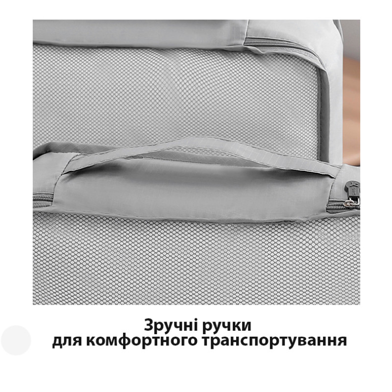 Набор 6 дорожных органайзеров Laundry Pouch. Комплект для вещей 6 в 1. Водонепроницаемая ткань, сетка, ручка фото - 6