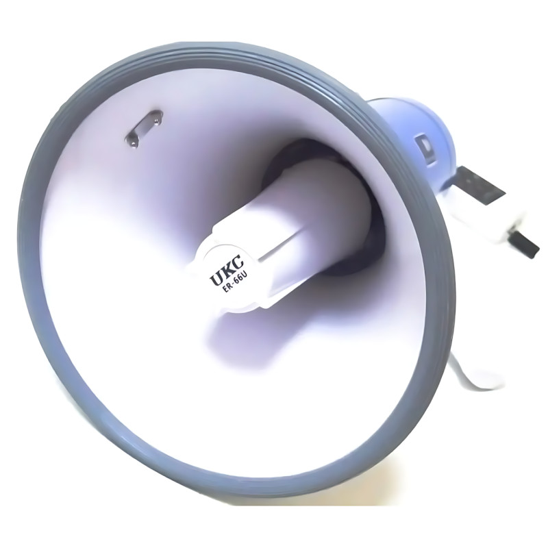 Громкоговоритель MEGAPHONE ER 66, 12v, рупор UKC 50 Вт с регулировкой громкости, сиреной, записью звука фото - 6