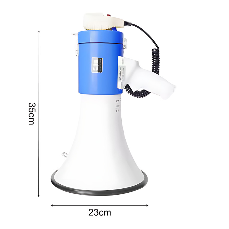 Громкоговоритель MEGAPHONE ER 66, 12v, рупор UKC 50 Вт с регулировкой громкости, сиреной, записью звука фото - 8
