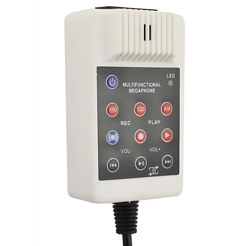 Громкоговоритель MEGAPHONE ER 66, 12v, рупор UKC 50 Вт с регулировкой громкости, сиреной, записью звука фото - 7