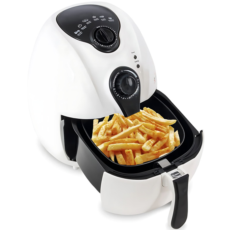 Мультипіч-аерофритюрниця Domotec MS-3220 4.5 л, потужність 1300 Вт, 6 програм, механічне керування, білий фото - 3