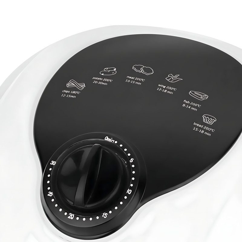 Мультипіч-аерофритюрниця Domotec MS-3220 4.5 л, потужність 1300 Вт, 6 програм, механічне керування, білий фото - 4