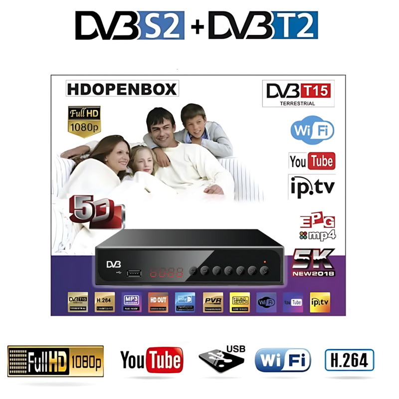 Цифрова приставка DVB-T2 T15 в металевому корпусі з Wi-Fi, дисплеєм, підтримкою Full HD 1080p, Dolby AC3 фото - 8