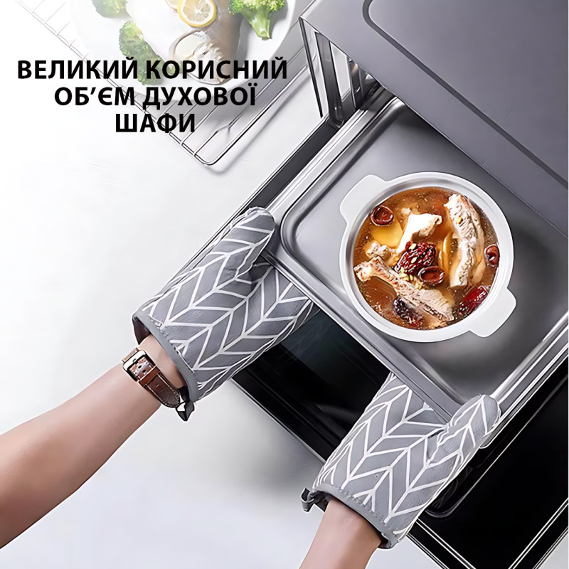 Электрическая настольная духовка Silver Love SC-28L, 28 л, гриль, таймер, двойной нагрев фото - 6