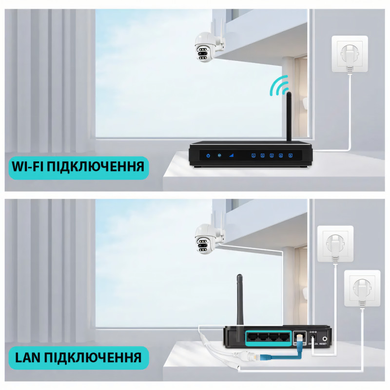 PTZ WiFi камера видеонаблюдения, уличная наружная 4к камера, 5 мп, 8X ЗУМ, ICSEE, звук, слежение фото - 4