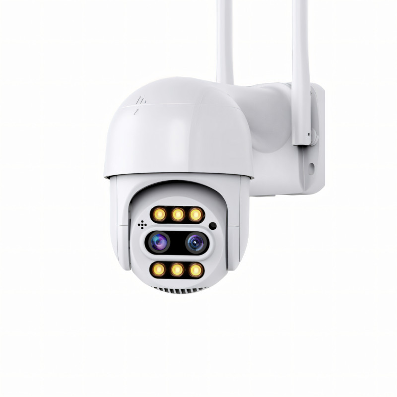 PTZ WiFi камера видеонаблюдения, уличная наружная 4к камера, 5 мп, 8X ЗУМ, ICSEE, звук, слежение фото - 2