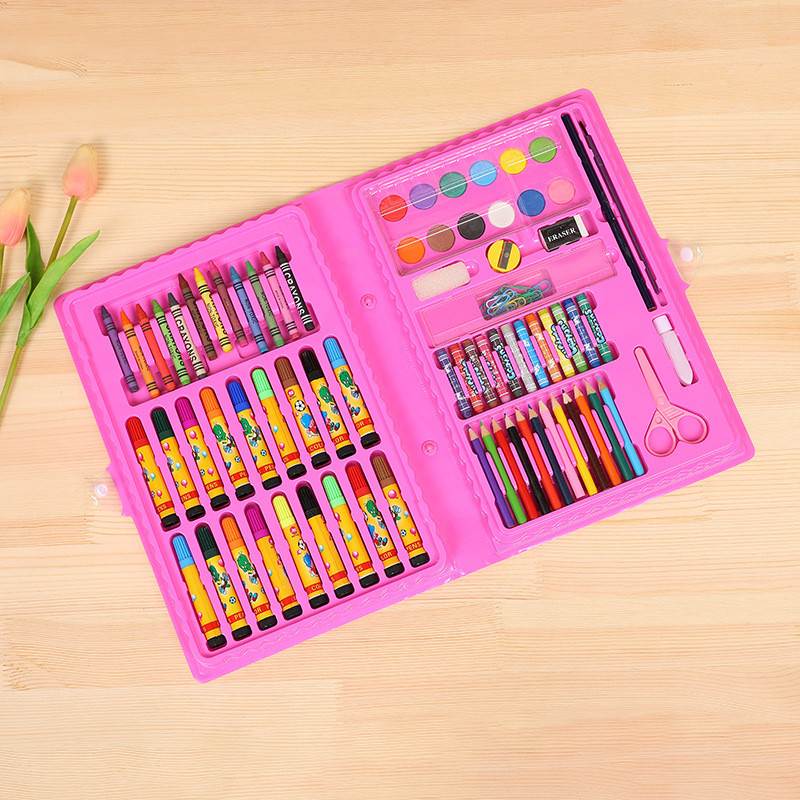 Детский набор художника 86 предметов Happy Day, набор для рисования 2 цвета фото - 0
