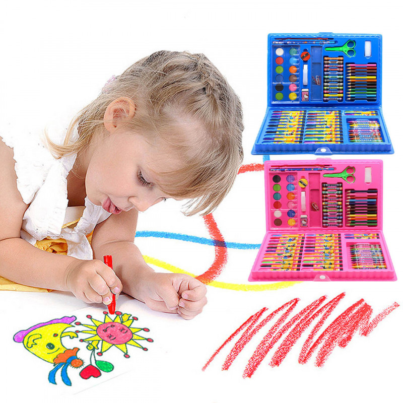 Детский набор художника 86 предметов Happy Day, набор для рисования 2 цвета фото - 5