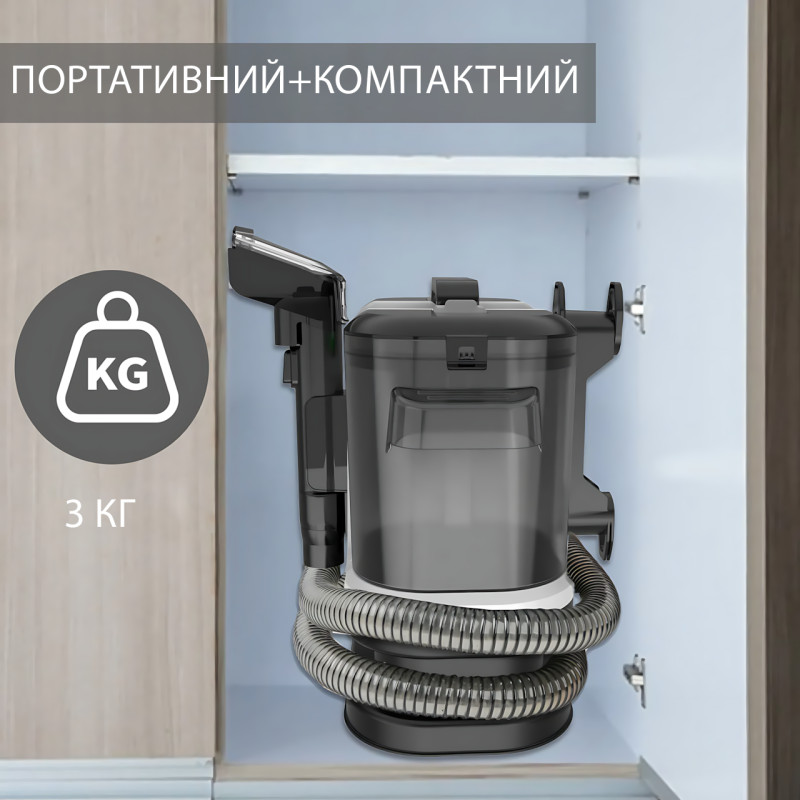 Моющий пылесос Powermac H6, портативный, 600 Вт, баки для чистой и грязной воды с фильтрацией фото - 10