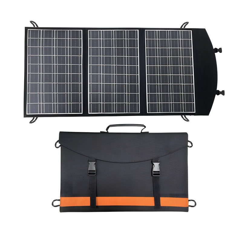 Складана портативна сонячна панель GD-ZD1845 45 W 17.8 V на 3 секції з USB фото - 4