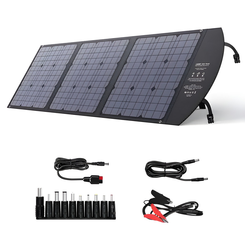 Складана портативна сонячна панель GD-ZD1845 45 W 17.8 V на 3 секції з USB фото - 9
