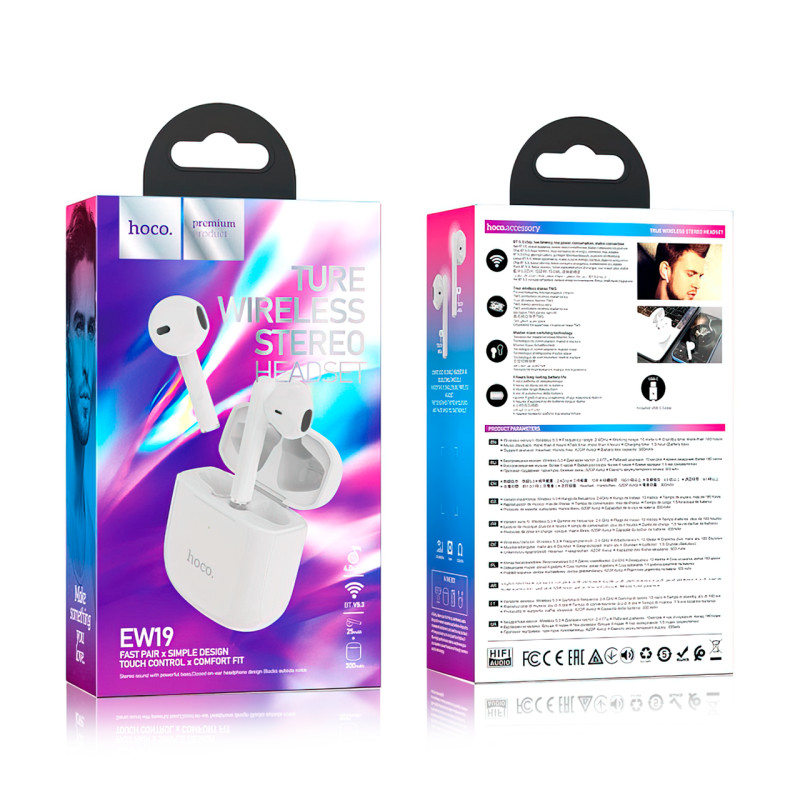 Беспроводные Bluetooth наушники Hoco EW19 Plus TWS фото - 7