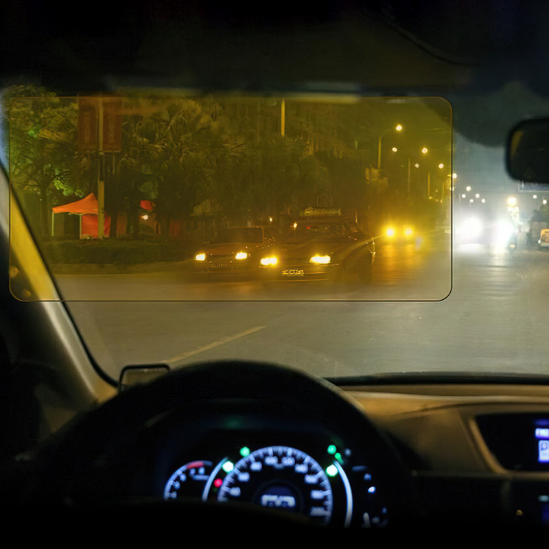 Антибликовый автомобильный козырек HD Vision Visor с защитой от ультрафиолета и слепящего света фар, 30х13 см фото - 8