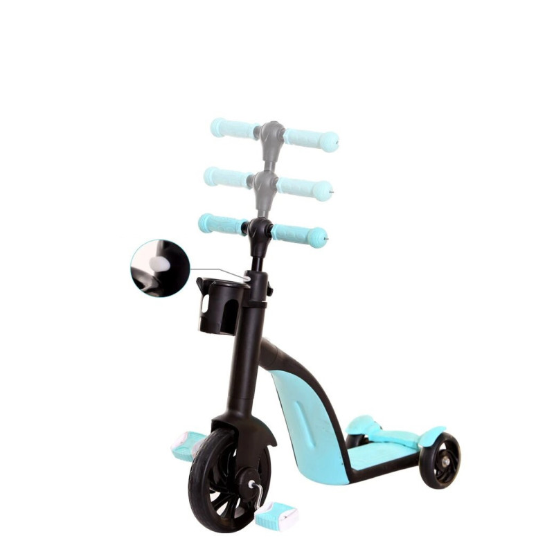 Детский трицикл Kids- Love, беговел, самокат, велосипед. 2 Цвета, телескопическая ручка, съемные педали фото - 2