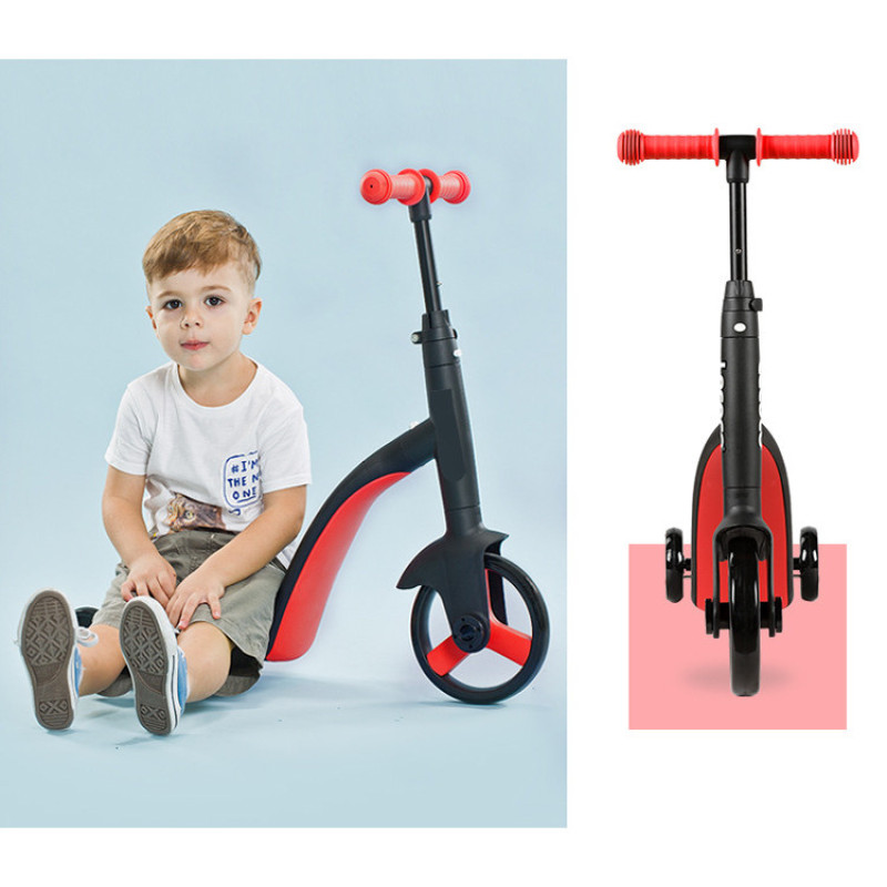 Детский трицикл Kids- Love, беговел, самокат, велосипед. 2 Цвета, телескопическая ручка, съемные педали фото - 5