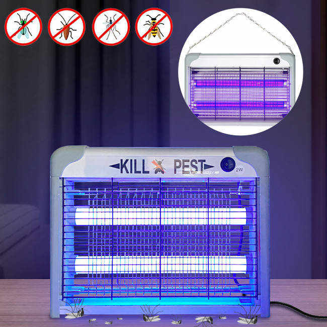 Отпугиватель летающих насекомых 20W, УФ лампа Kill Pest MAG-760, подвесная, 220В, алюминиевый корпус, до 60 м²