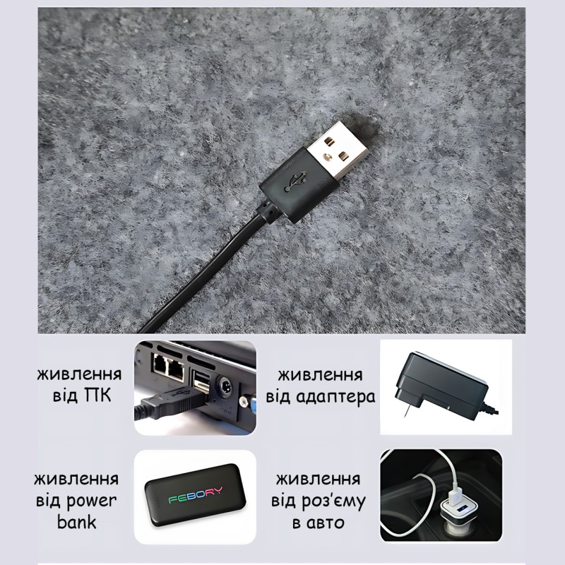 Електроковдра з підігрівом від Power Bank 160×80 см — 3 режими нагрівання, USB, для дому, авто, офісу та відпочинку фото - 6