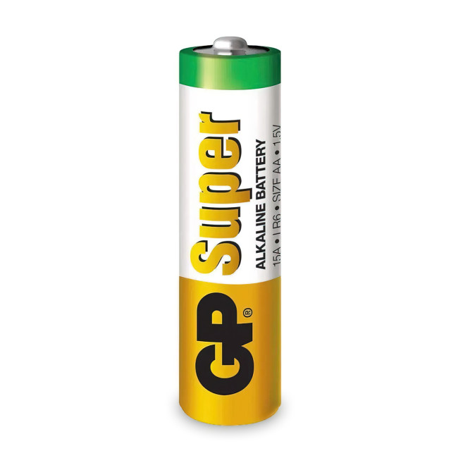 Батарейка пальчиковая GP Super, АА, 1.5 В, алкалиновая