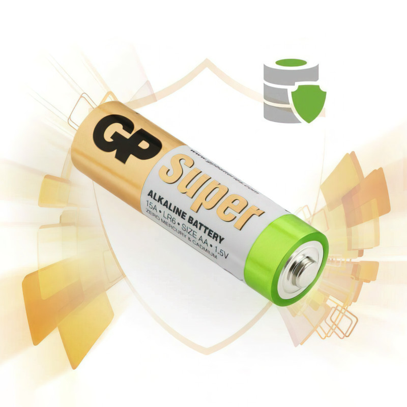 Батарейка пальчикова GP Super, АА, 1.5 В, алкалінова фото - 2