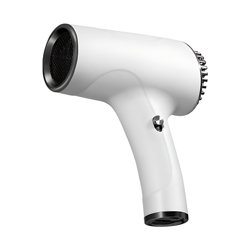 Бездротовий фен для волосся Portable Hair Dryer, 2600 mAh, 500 Вт, з гарячим і холодним обдувом та іонізацією Білий фото - 2