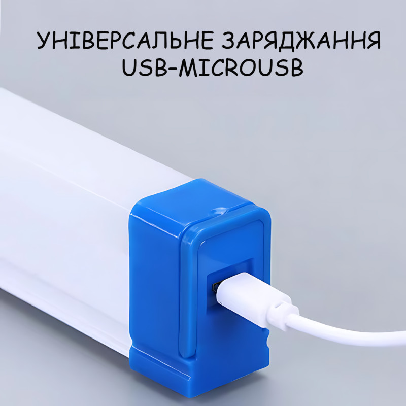 Аккумуляторная LED лампа CBK BK-700 21Вт, кемпинговая трубка 70 см с пультом ДУ, магнитное крепление, 3 режима, USB фото - 5