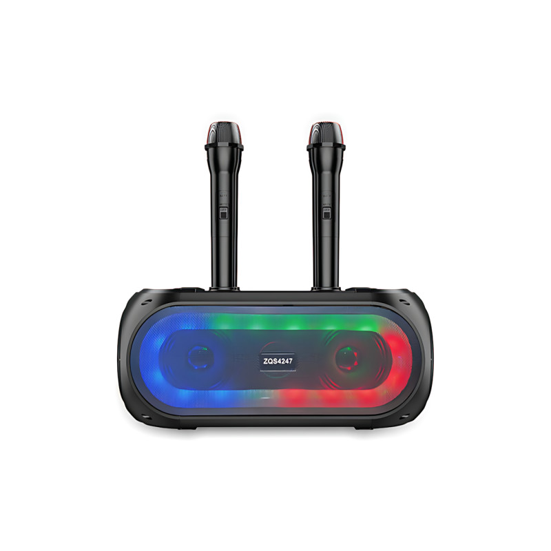 Портативная акустическая Bluetooth колонка ZQS4247 с радиомикрофонами и TWS фото - 6