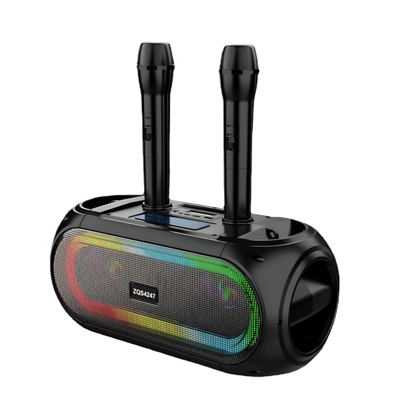 Портативная акустическая Bluetooth колонка ZQS4247 с радиомикрофонами и TWS фото - 5