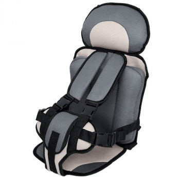 Детское бескаркасное авто кресло Travel child Pro, с боковыми поддержками, серый