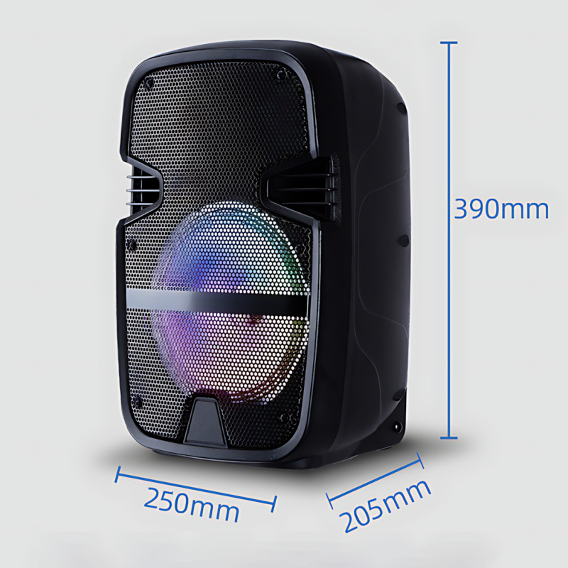 Портативна колонка Tekno altavoces 6.5" з мікрофоном і RGB-світиною, акумуляторний Bluetooth динамік фото - 9