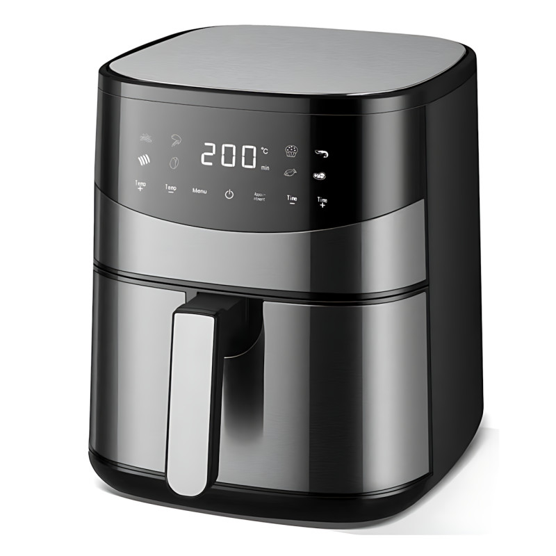 Аэрогриль Crownberg CB-5553, 6,5 л, 2000 Вт, сенсорный, с таймером и съёмной антипригарной чашей фото - 2