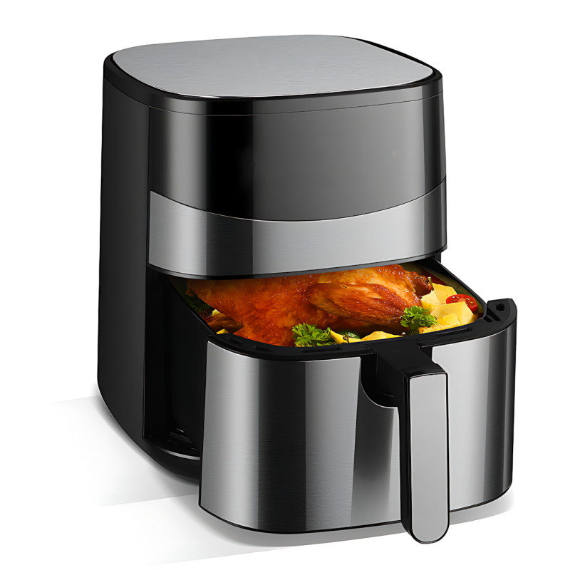 Аэрогриль Crownberg CB-5553, 6,5 л, 2000 Вт, сенсорный, с таймером и съёмной антипригарной чашей фото - 3