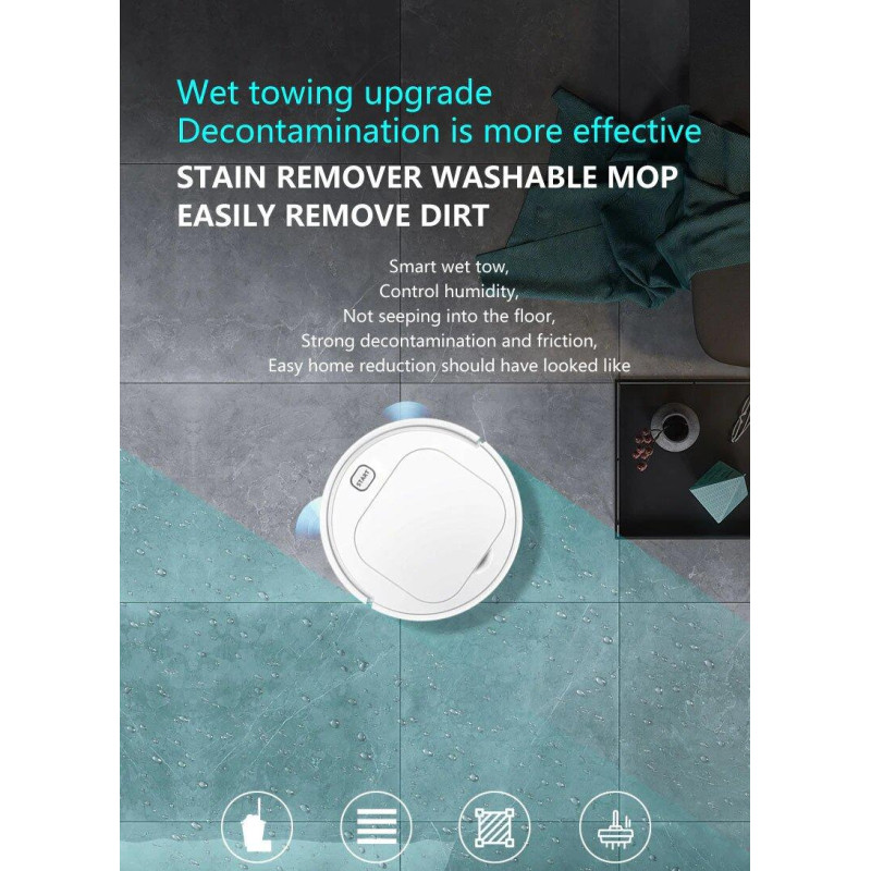 Робот-пилосос з функцією вологого прибирання ES 32 Robot Vacuum Mop Essential, Білий фото - 7