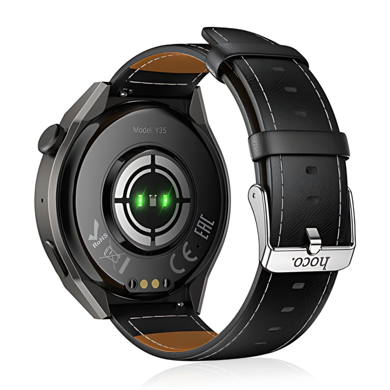 Смарт-часы HOCO Y35 Smart Sports Watch (Call Version) Black, 1.46&Prime; TFT 360&times;360, Bluetooth-звонки, микрофон, SpO₂, пульс, сон, IP67 фото - 6