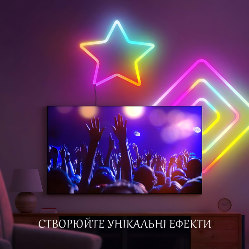 Гибкий неоновый шланг SFK-11, настенная usb LED лента 5м, с поддержкой APP Bluetooth фото - 7