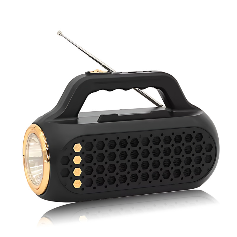 Портативна Bluetooth-колонка EASY POWER EP-516 — 15 Вт, ліхтарик, сонячна панель, USB, SD, FM, Bluetooth фото - 3