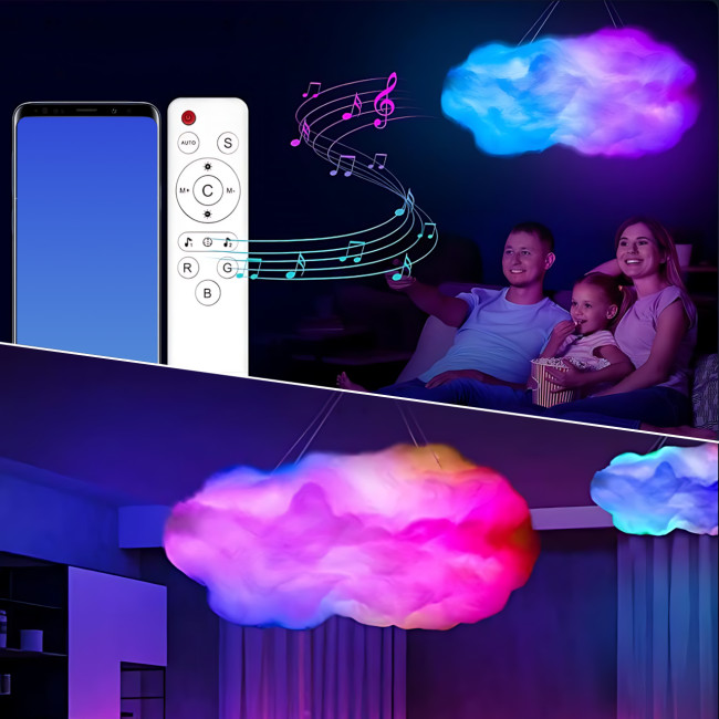 Світильник-обладнання DIY Cloud Atmosphere Light MA704, підвісний led-світильник з RGB-підсвіткою, пультом ду, Bluetooth