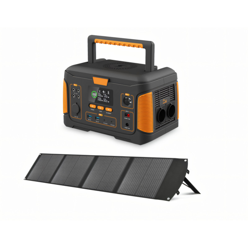 Портативная электростанция WX1438, 650W, (171 000 мАг), разъемы: USB, Type-C, DC, 2 розетки, фонарь фото - 2