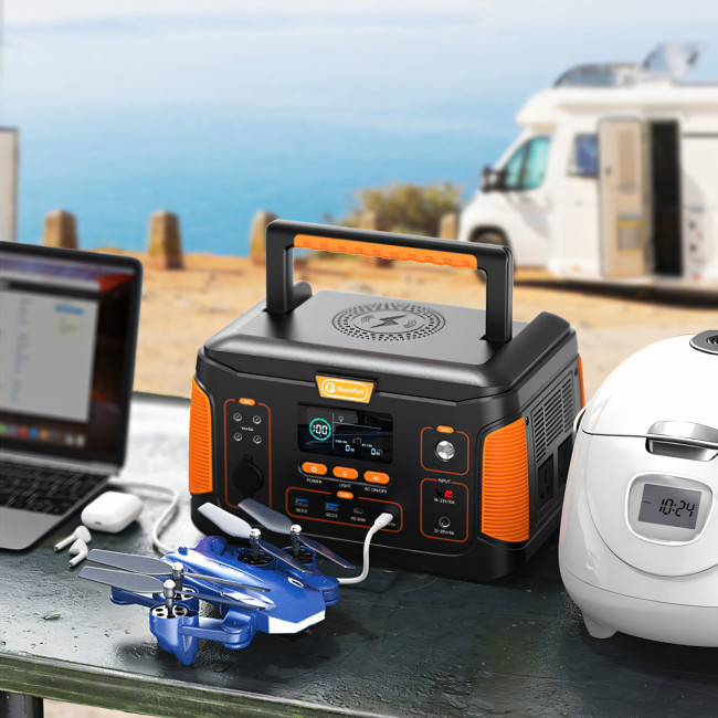 Портативная электростанция WX1438, 650W, (171 000 мАг), разъемы: USB, Type-C, DC, 2 розетки, фонарь