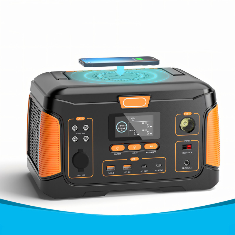 Портативная электростанция WX1438, 650W, (171 000 мАг), разъемы: USB, Type-C, DC, 2 розетки, фонарь фото - 3