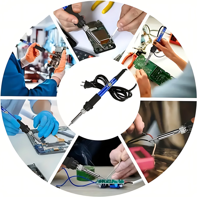 Паяльний набір Soldering Kit 60 Вт, з керамічним нагрівачем 200-450 °C, мультиметром, у кейсі фото - 10